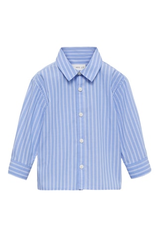 Chemise 100 % coton rayures - Bleu clair