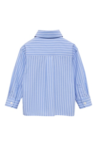 Chemise 100 % coton rayures - Bleu clair