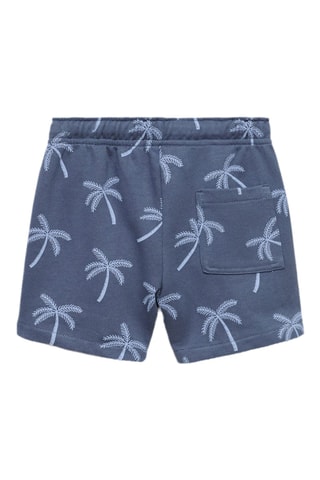 Bermuda coton imprimé - Bleu