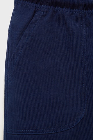 Bermuda coton cordon - Bleu marine