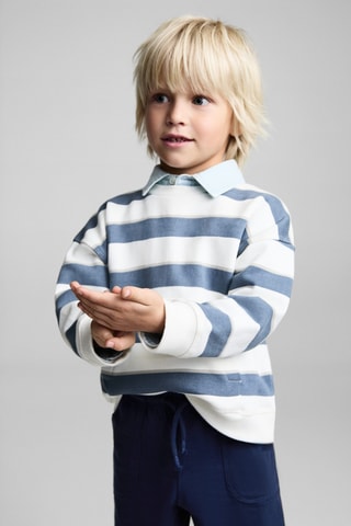 Bermuda coton cordon - Bleu marine