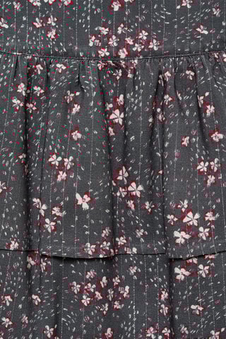 Jupe imprimée volants - Anthracite