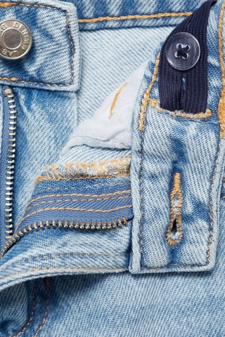 Jean wideleg revers effilochés - Bleu