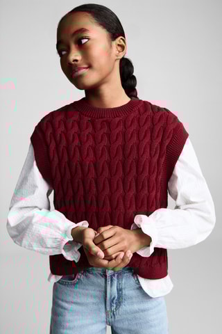 Jean wideleg revers effilochés - Bleu