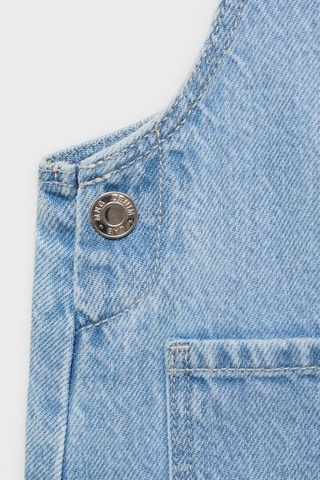 Robe chasuble courte en jean - Bleu clair