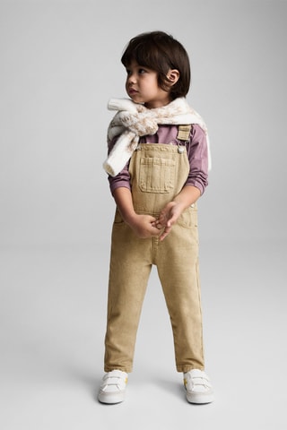 Salopette longue jean - Marron