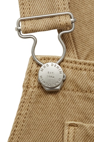 Salopette longue jean - Marron