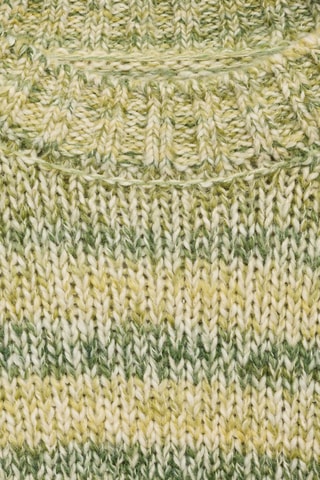 Pull-over maille chinée - Vert pastel