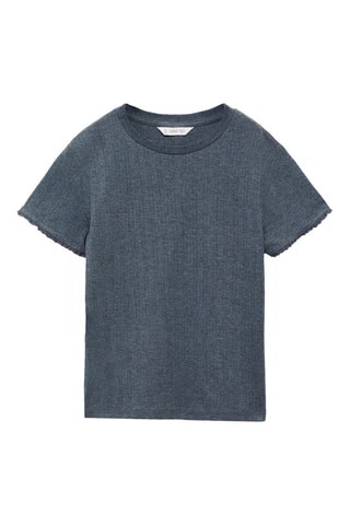 T-shirt détail manches - Bleu