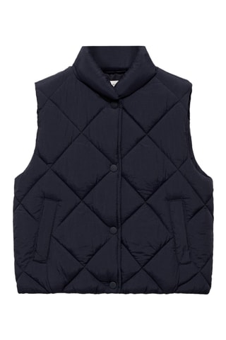 Gilet matelassé losanges - Bleu marine