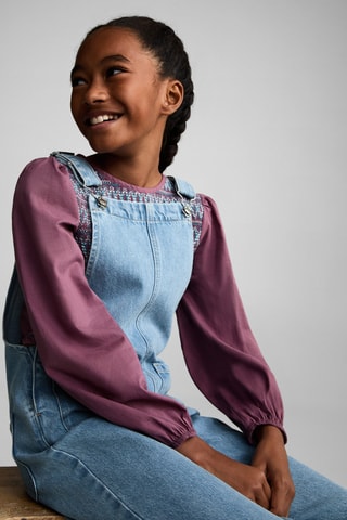 Salopette longue jean - Bleu