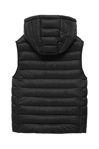 Gilet matelassé à capuche - Noir