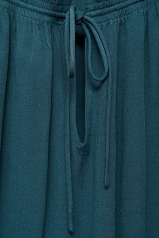 Blouse col froncé - Bleu pétrole