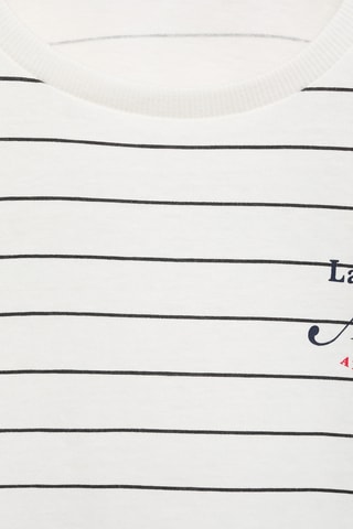 T-shirt en coton imprimé - Blanc cassé