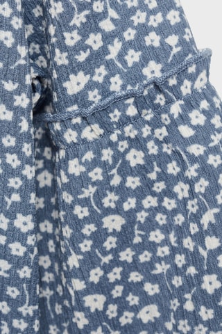 T-shirt manches longues fleurs - Bleu