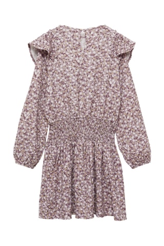 Robe à fleurs à volants - Lavande