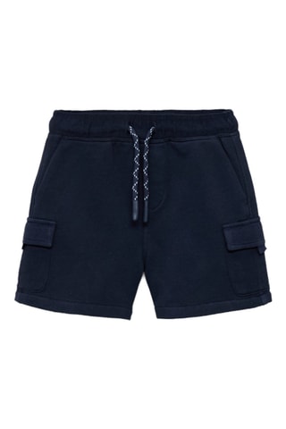 Bermuda coton cargo - Bleu marine