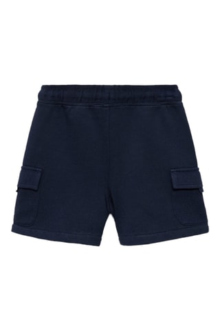 Bermuda coton cargo - Bleu marine