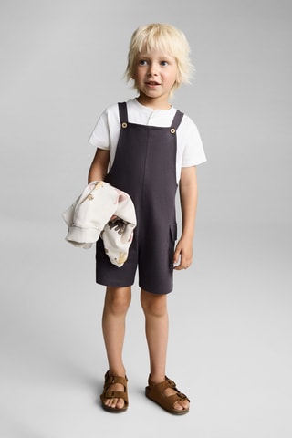 Salopette courte maille - Anthracite