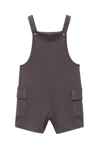 Salopette courte maille - Anthracite