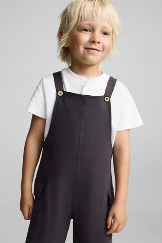 Salopette courte maille - Anthracite