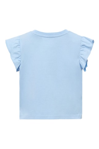 T-shirt relief volants - Bleu clair