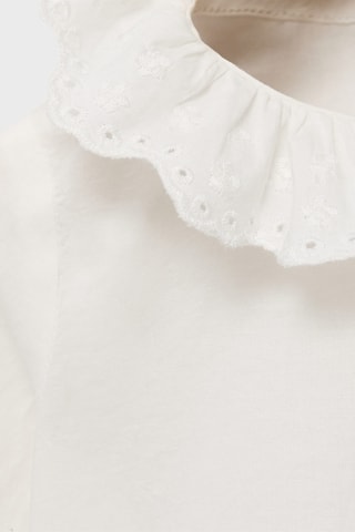 Blouse coton col Claudine - Blanc cassé
