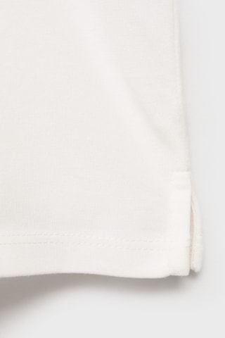 T-shirt coton boutons - Blanc cassé