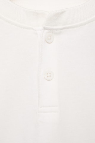T-shirt coton boutons - Blanc cassé