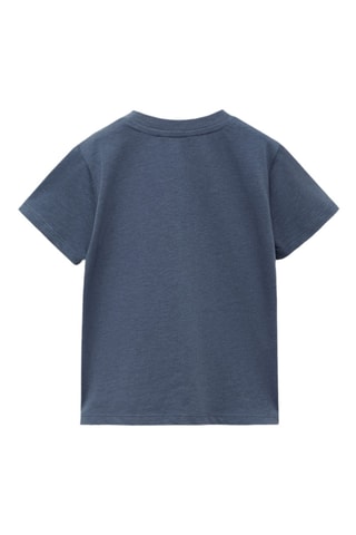 T-shirt coton boutons - Bleu
