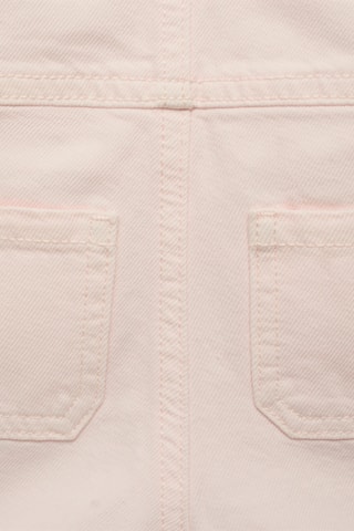 Salopette courte en jean - Rose pastel