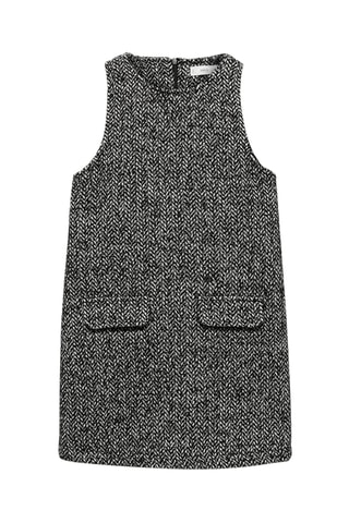 Robe chasuble maille chevrons - Noir