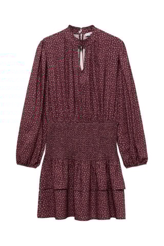 Robe imprimée Lurex - Grenat