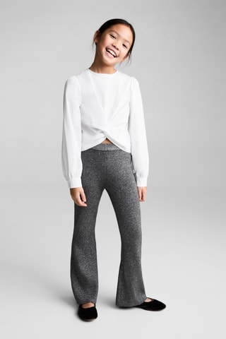 Blouse à nœud en coton - Blanc