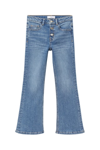 Jean flare boutons - Bleu