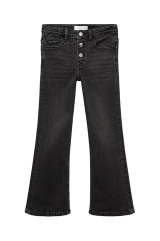 Jean flare boutons - Noir