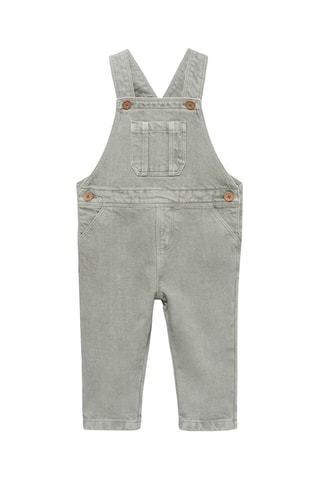 Salopette longue en jean poche - Vert d'eau