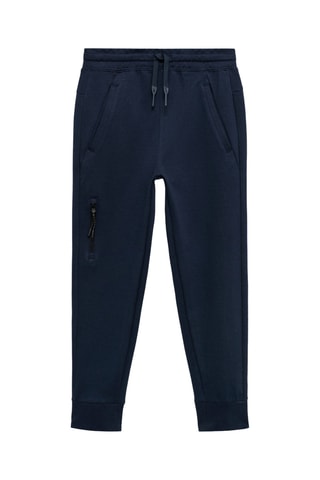 Jogging Lyocell taille élastique - Bleu marine