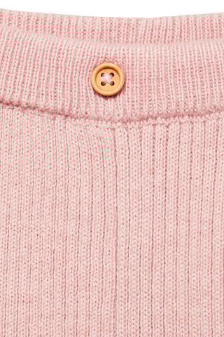 Legging maille côtelée coton - Rose
