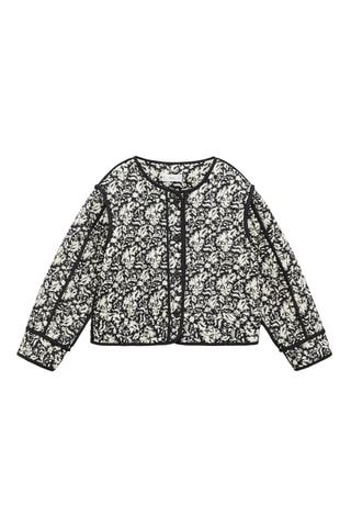 Veste matelassée imprimée - Noir