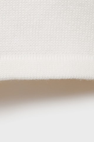 Cardigan maille détails ajourés - Blanc cassé