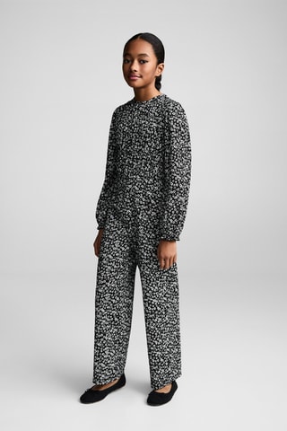 Combinaison en imprimé floral - Noir