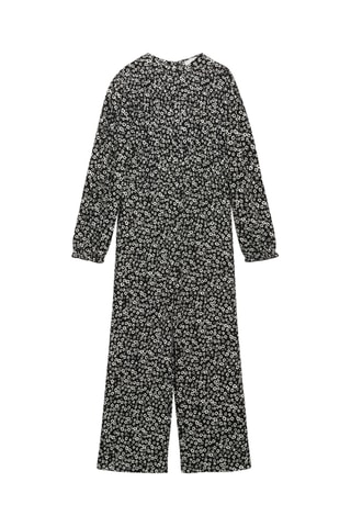 Combinaison en imprimé floral - Noir