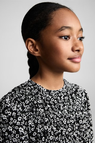 Combinaison en imprimé floral - Noir