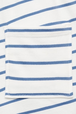 Bermuda en coton à rayures - Bleu