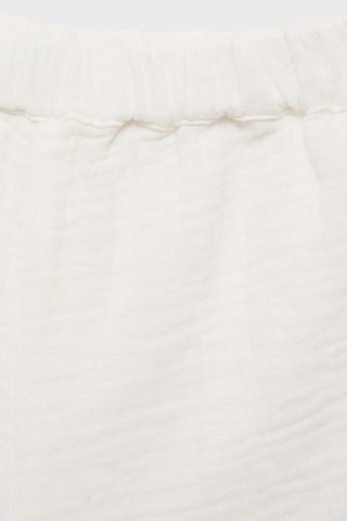 Short plissé brodé - Blanc