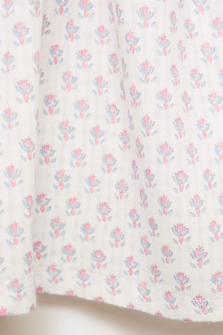 Blouse brodée volants - Blanc