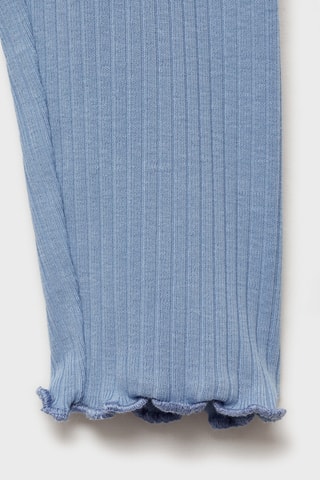 Legging maille côtelée coton - Bleu