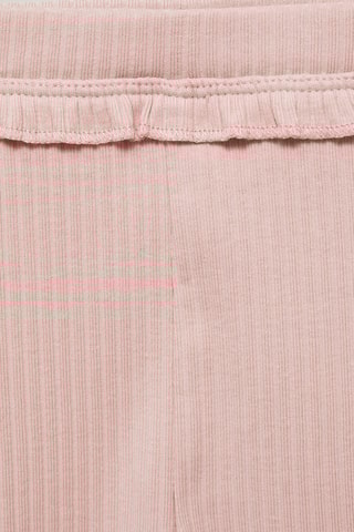 Legging maille côtelée coton - Rose