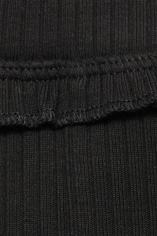 Legging maille côtelée coton - Noir